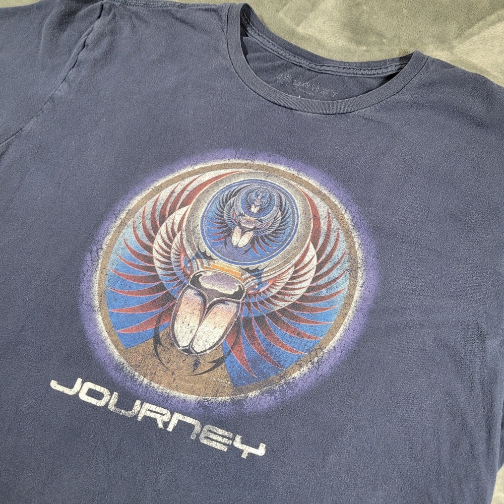 Journey Band T-Shirt Mens Large Navy Blue Graphic Rock Concert 2021